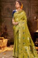 Charming Olive green Art silk Banarasi Saree