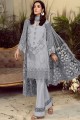 Grey Georgette Palazzo Suit