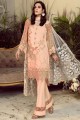 Peach Georgette Palazzo Suit