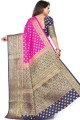 Traditional Rani pink Art silk saree