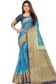 Charming Blue Art silk saree