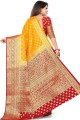 Contemporary Yellow Art silk saree