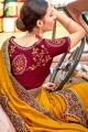 Trendy Musterd yellow Silk saree