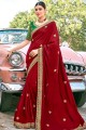 Magnificent Maroon Silk saree