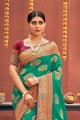 Banarasi silk Green Weaving Banarasi Saree with Blouse