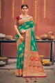Banarasi silk Green Weaving Banarasi Saree with Blouse