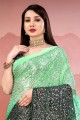 Georgette Multicolor Sequins Party Wear Saree with Blouse