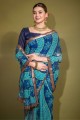 Multicolor Saree in Chiffon with Printed