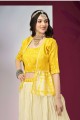 Embroidered Wedding Lehenga Choli Yellow in Georgette