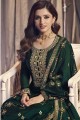 Art silk Anarkali Suit in Green with Embroidered
