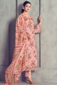 Pink Salwar Kameez in Cotton with Printed