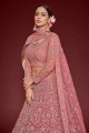 Fantasy rose  Wedding Lehenga Choli with Embroidered Soft net