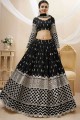 Black Embroidered Georgette Diwali Lehenga Choli