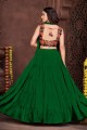 Banglori silk Navratri Lehenga Choli with Embroidered in Light green