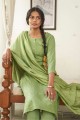 Embroidered Rayon Salwar Kameez in Green