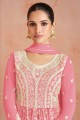 Anarkali Suit in Georgette Pink  with Embroidered