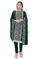 Georgette Printed Green Salwar Kameez with Dupatta