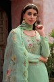 Silk Salwar Kameez in Light green