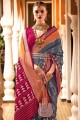 Saree in Patola silk Multicolor with Printed