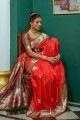 Red Wedding Saree in Zari Silk