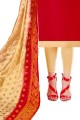 Silk Salwar Kameez with Embroidered in Multicolor