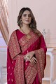 Rani  Weaving Saree in Silk