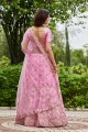 Lehenga Choli in Pink Satin with Embroidered