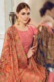 Satin georgette Embroidered Pink Palazzo Suit with Dupatta