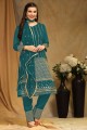 Faux georgette Straight Suit in Morpichh  with Dupatta