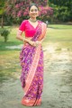 Zari Silk Saree in Purple