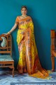 Yellow Saree Silk Zari with Blouse