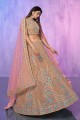 Lehenga Choli in Mauve  Georgette with Embroidered