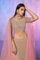Lehenga Choli in Mauve  Georgette with Embroidered