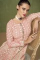 Georgette Embroidered Pink Anarkali Suit with Dupatta