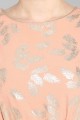 Crepe indo western in Peach with Printed