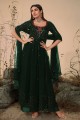 Anarkali Suit in Green Embroidered Georgette