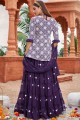 Georgette Sharara Suit in Multi  with Dupatta