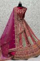 Rani  Bridal Lehenga Choli in Embroidered Velvet
