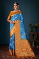 Art silk Blue Saree in Weaving