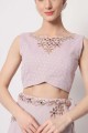 Dusty pink Embroidered Party Lehenga Choli in Georgette