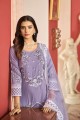 Georgette Eid Salwar Kameez with Embroidered in Purple