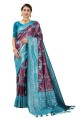 Silk Saree with Weaving in Multi