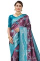 Silk Saree with Weaving in Multi