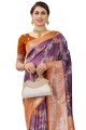 Saree in Multi  Silk with Weaving
