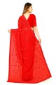 Party Wear Saree Red in Georgette with Embroidered
