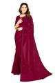 Magenta Party Wear Saree in Embroidered Georgette