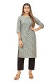 Straight Kurti in Multy Crepe with Printed