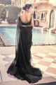 Black Party Wear Saree in Sequins,thread Georgette