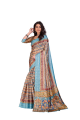 Chanderi silk in Multicolor Saree with Digital print