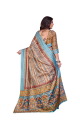 Chanderi silk in Multicolor Saree with Digital print